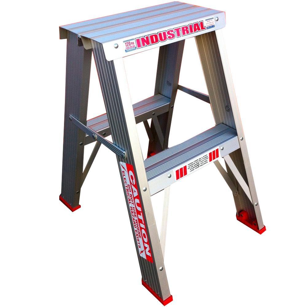 INDALEX 0.6m 150kg Tradesman Double-Sided Aluminium Step Ladder