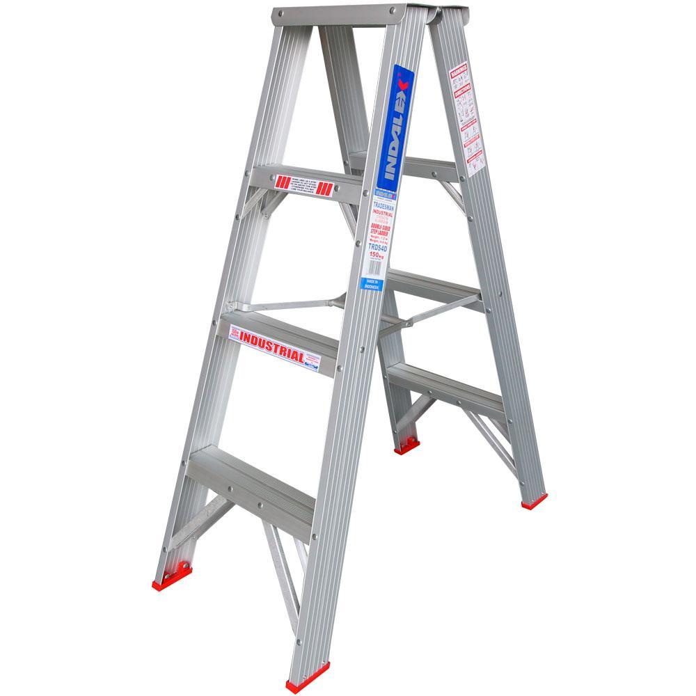 INDALEX 1.2m 150kg Tradesman Double-Sided Aluminium Step Ladder