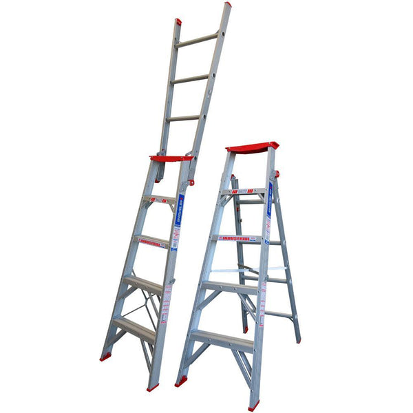 INDALEX 1.5-2.6m 150kg Tradesman Dual Purpose Aluminium Ladder