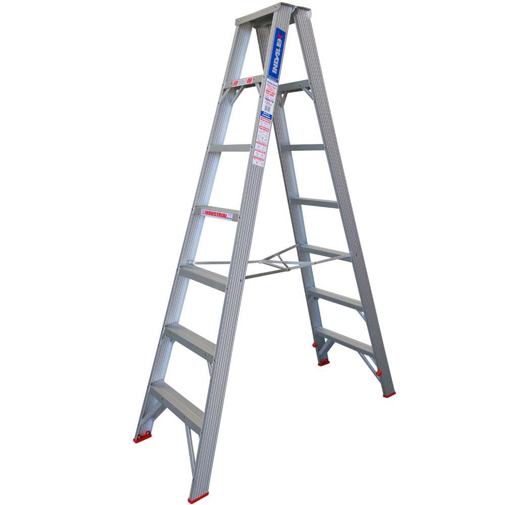 INDALEX 2.1m 120kg Tradesman Double-Sided Aluminium Step Ladder
