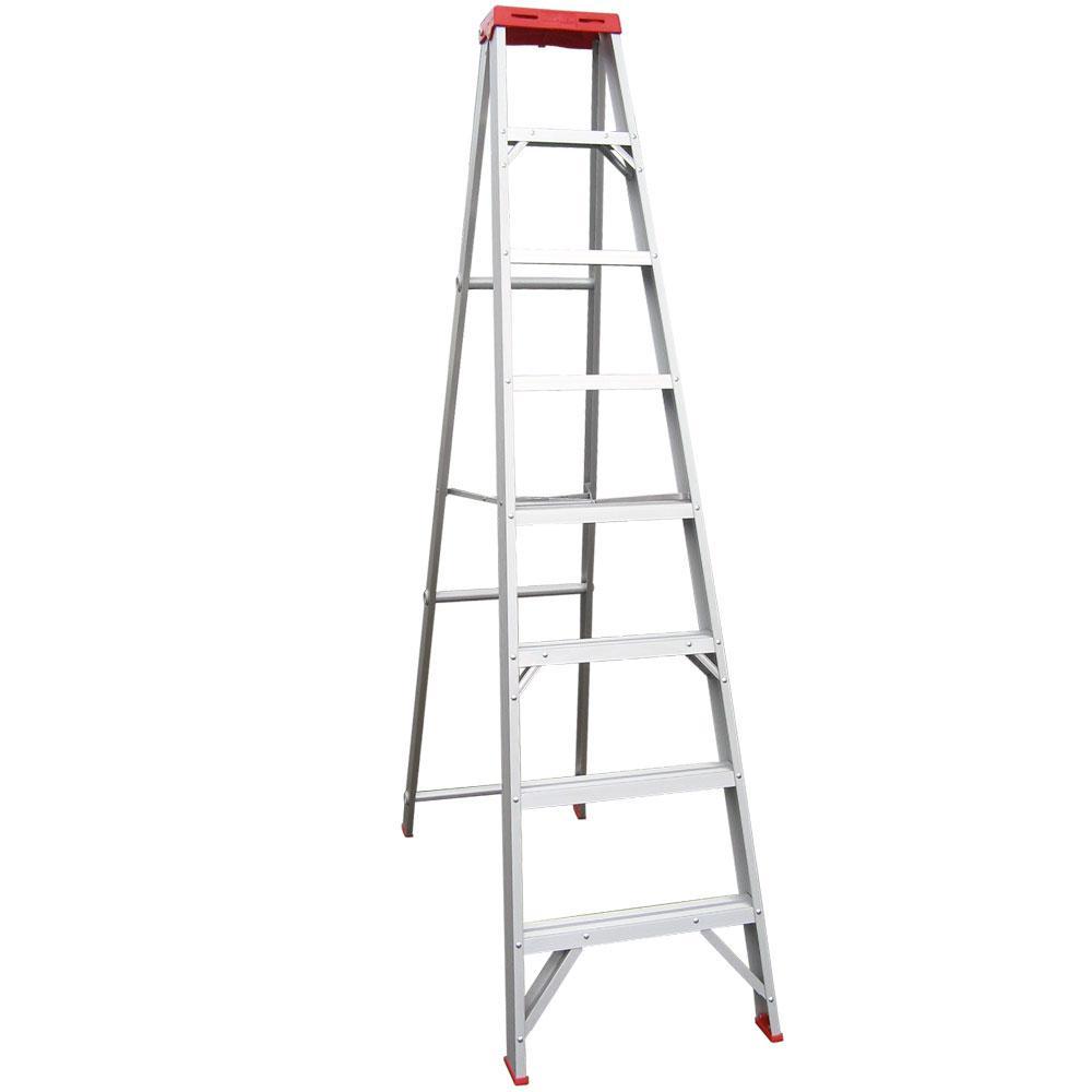 INDALEX 2.4m 120kg Tradesman Single-Sided Aluminium Step Ladder