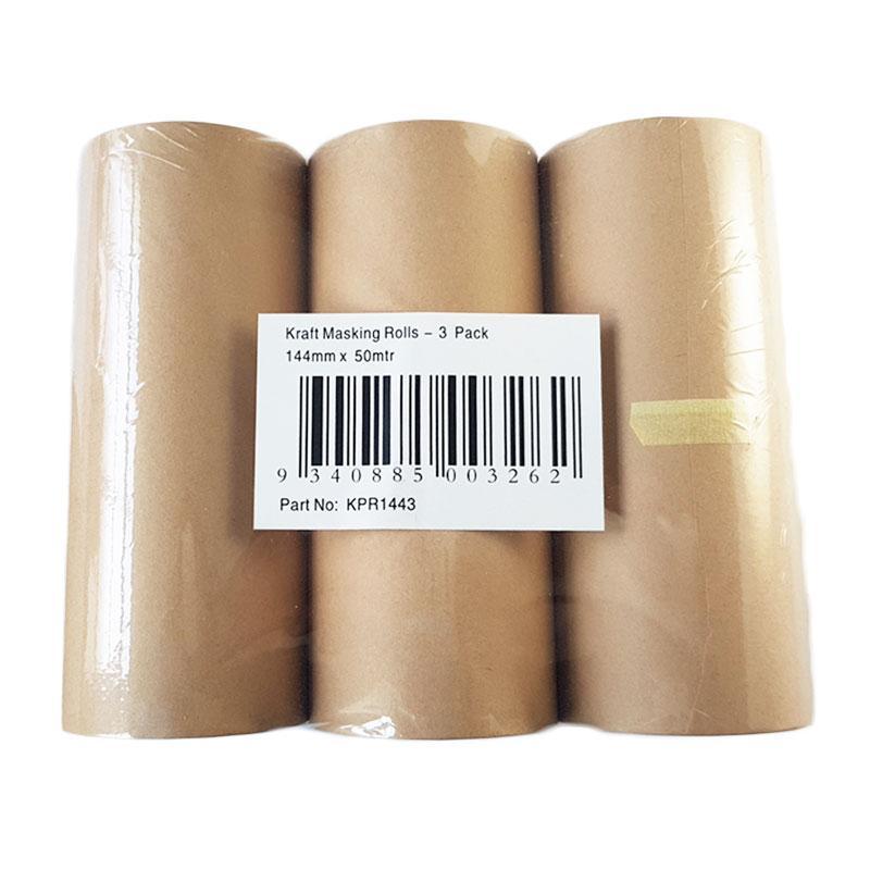Kraft 144mm x 50m Brown Masking Paper Roll Range