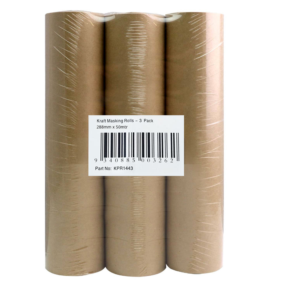 Kraft 288mm x 50m Brown Masking Paper Roll Range