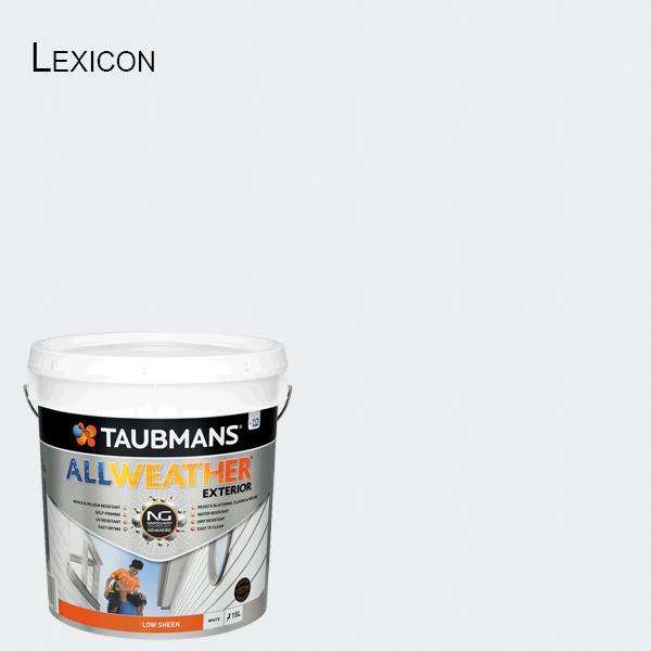 Taubmans All Weather Low Sheen - 10L - White Exterior Paint Self Priming  187200/10L