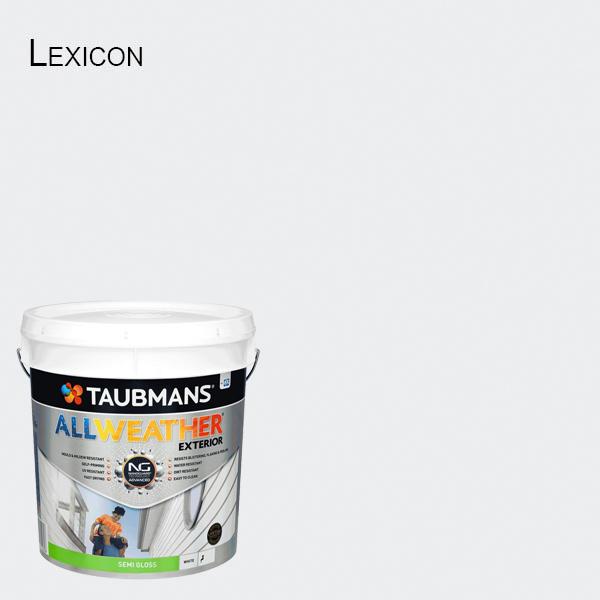 Taubmans All Weather Semi Gloss - 10L - White Exterior Paint - 187400/10L