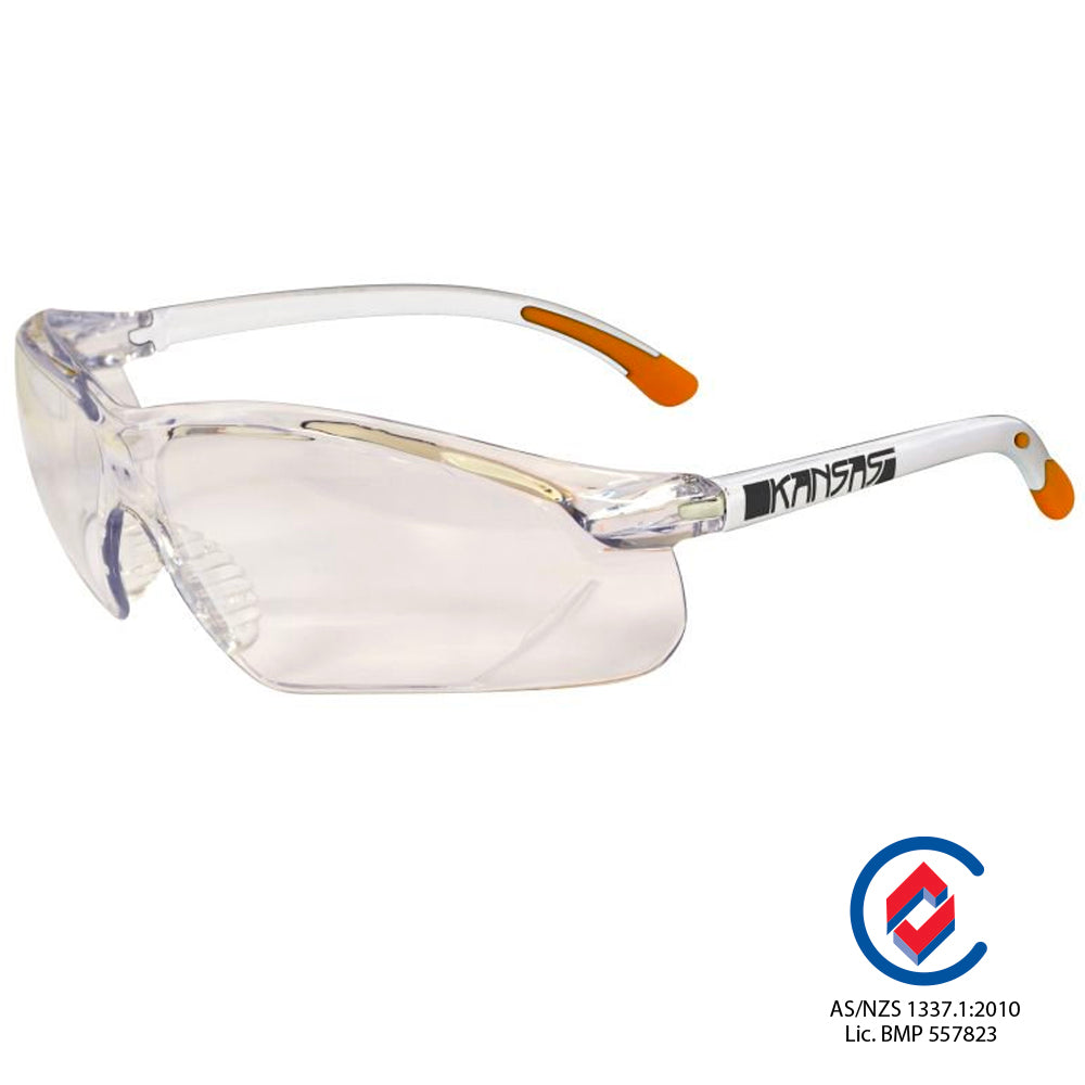 Maxisafe KANSAS Safety Glasses with Anti-Fog - Clear Lens