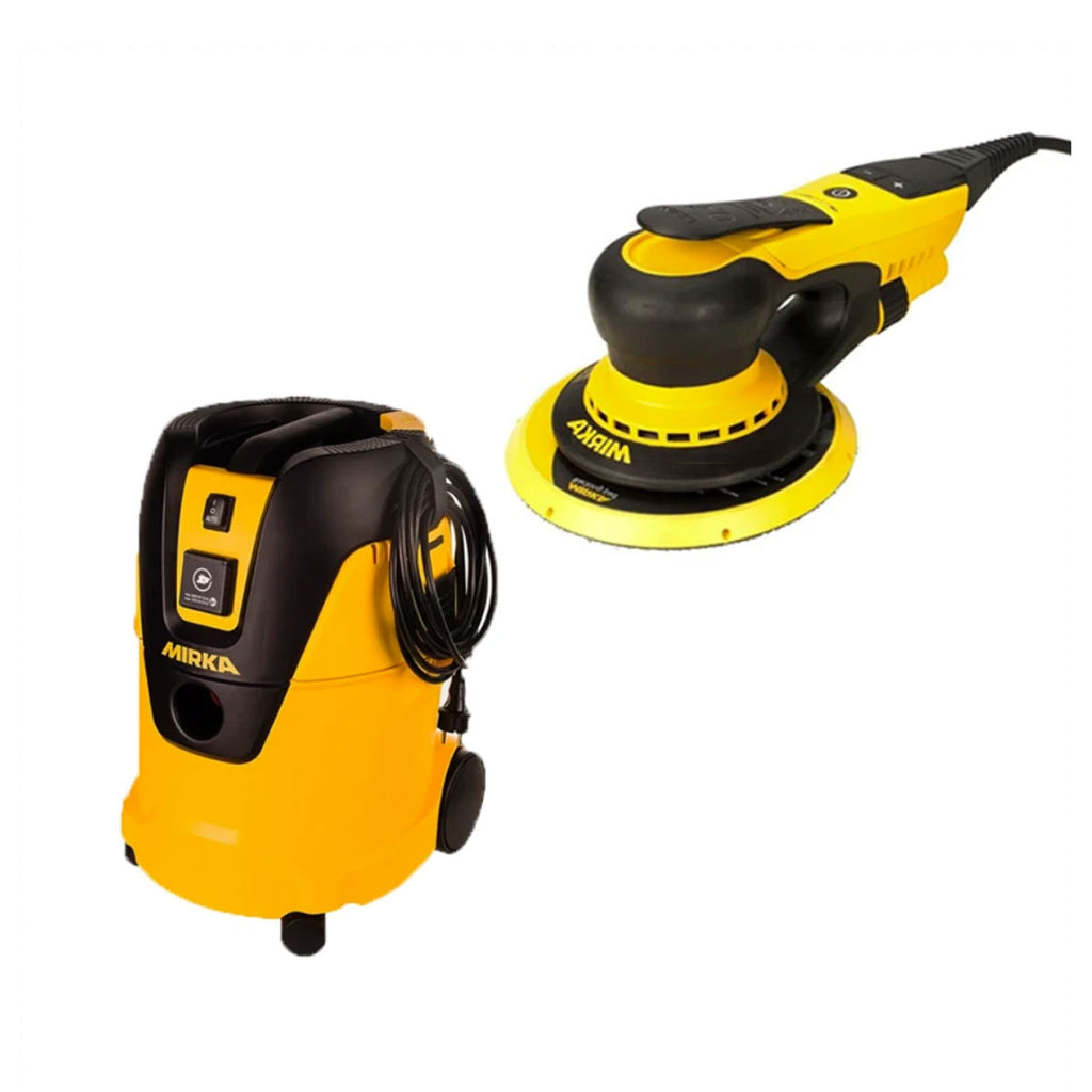 Mirka DEROS 650CV Direct-electric Random Orbital Sander and Mirka Dust Extractor Range