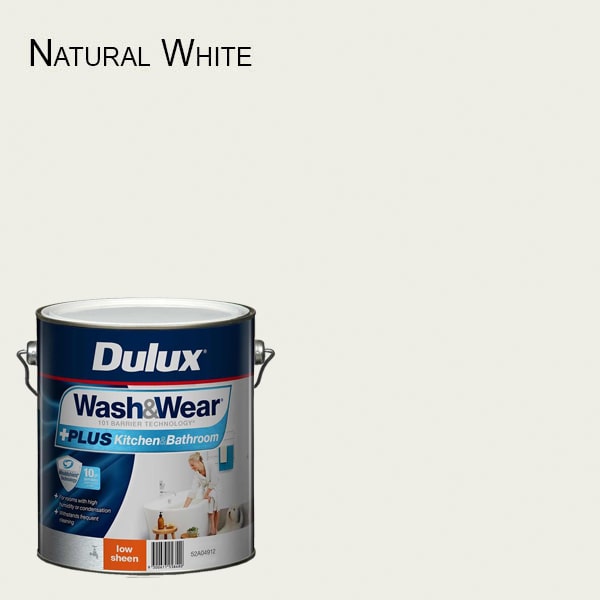 DULUX Wash&Wear + PLUS Kitchen & Bathroom Low Sheen 4L