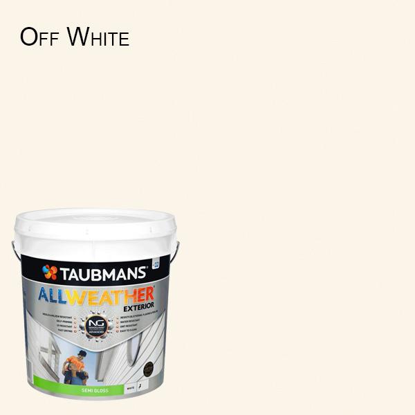 Taubmans All Weather Semi Gloss - 10L - White Exterior Paint - 187400/10L