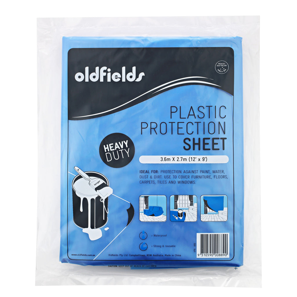 Oldfields Heavy Duty Blue Plastic Protection Sheet 3.6m x 2.6m