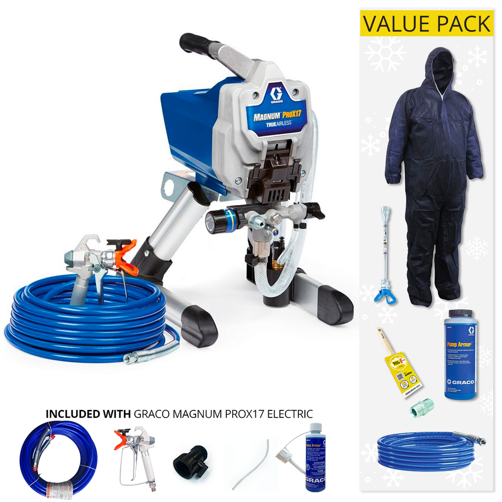 Graco Magnum ProX17 Electric Airless Paint Sprayer (17H203) Stand + Value Pack