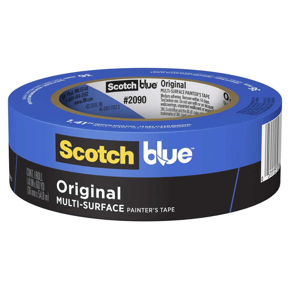 3M ScotchBlue 36mm x 55m Original Multi-Surface Painter’s Masking Tape 16M209036