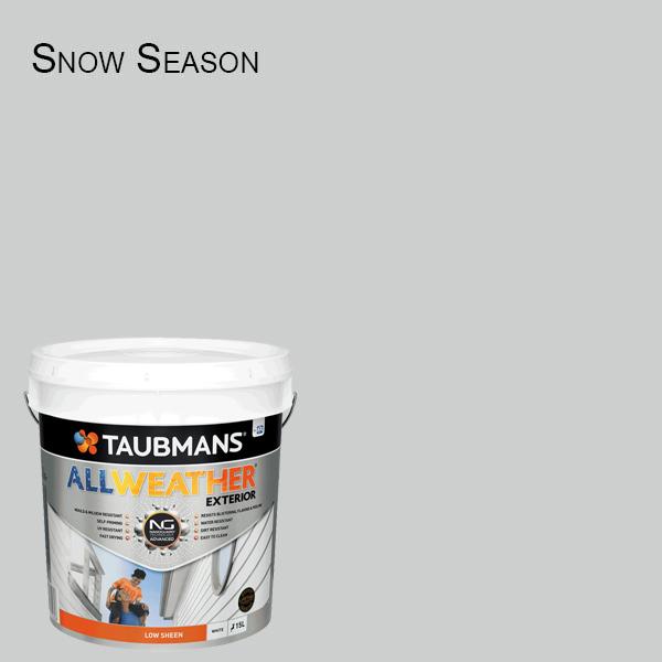 Taubmans All Weather Low Sheen - 10L - White Exterior Paint Self Priming  187200/10L