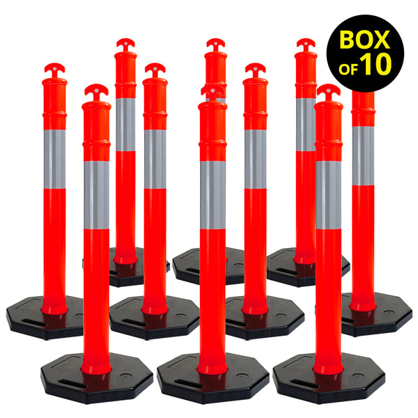 Maxisafe T-Top Bollard Post and 8 kg Base - Box of 10