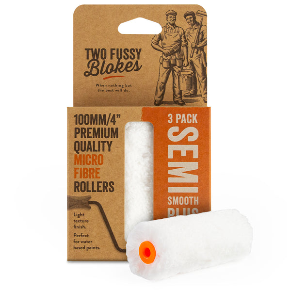 TWO FUSSY BLOKES 100mm Microfibre Paint Roller 15mm Nap