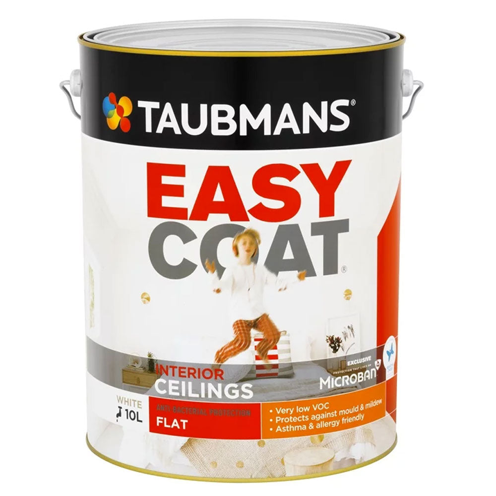 Taubmans Easycoat Flat White Ceiling Paint