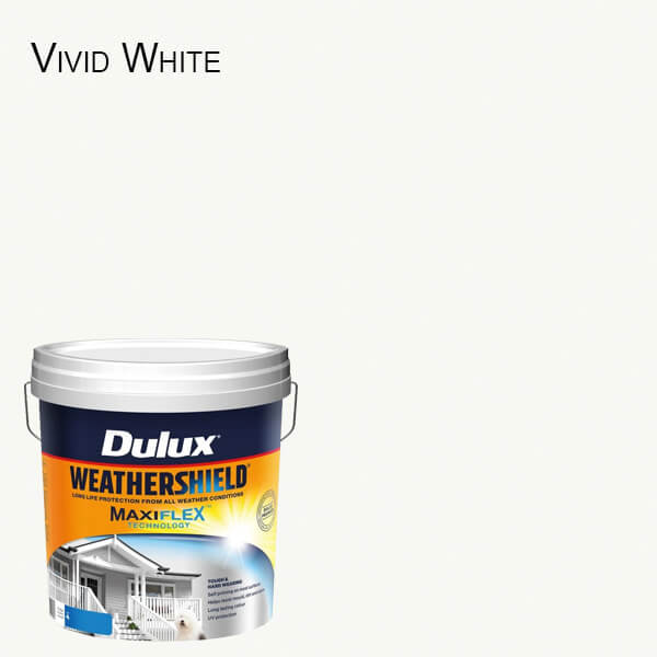 DULUX Vivid White Weathershield Low Sheen 15L - Order Paint Online
