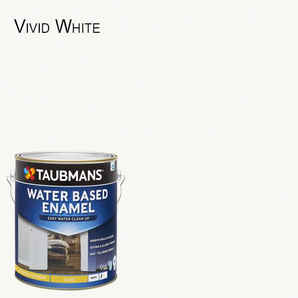 Taubmans Water Based Enamel Gloss White - 4L - 121610/4L