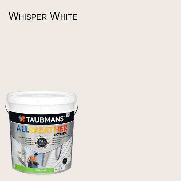 Taubmans All Weather Semi Gloss - 10L - White Exterior Paint - 187400/10L