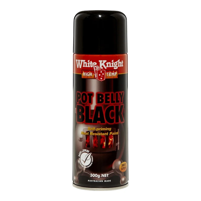 WHITE KNIGHT® High Temp Pot Belly Black Heat Resistant Paint
