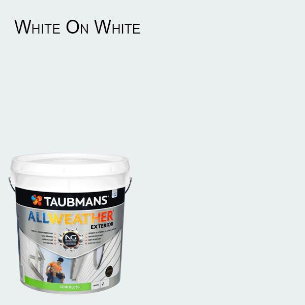 Taubmans All Weather Semi Gloss - 15L - White Exterior Paint Self Priming  187400/15L