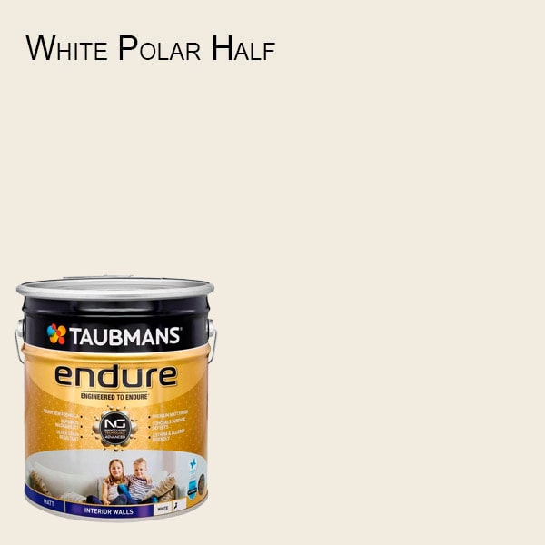 Taubmans Endure Matt White - 15L - Interior Wall Paint 124100/15L
