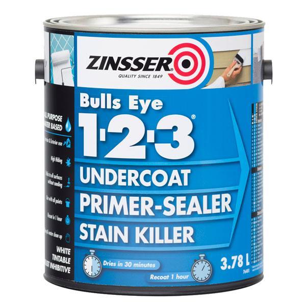 Zinsser Bulls Eye 1-2-3 Undercoat Primer-Sealer Stain Killer Range