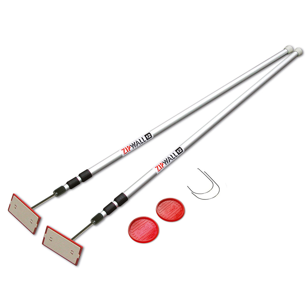 ZipWall 2 x Spring Loaded Poles (1.4m - 3.8m) SLP2-Pack