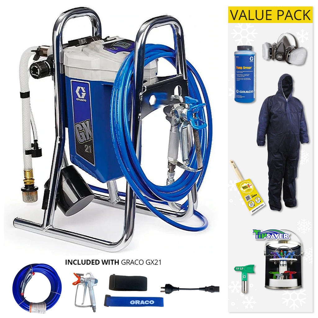 Graco GX 21 Airless Paint Sprayer (17H219) + Value Pack