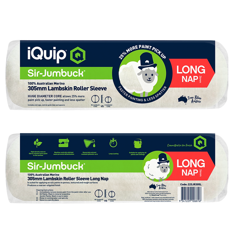 iQuip Sir Jumbuck Lambskin Roller Sleeve Long Nap