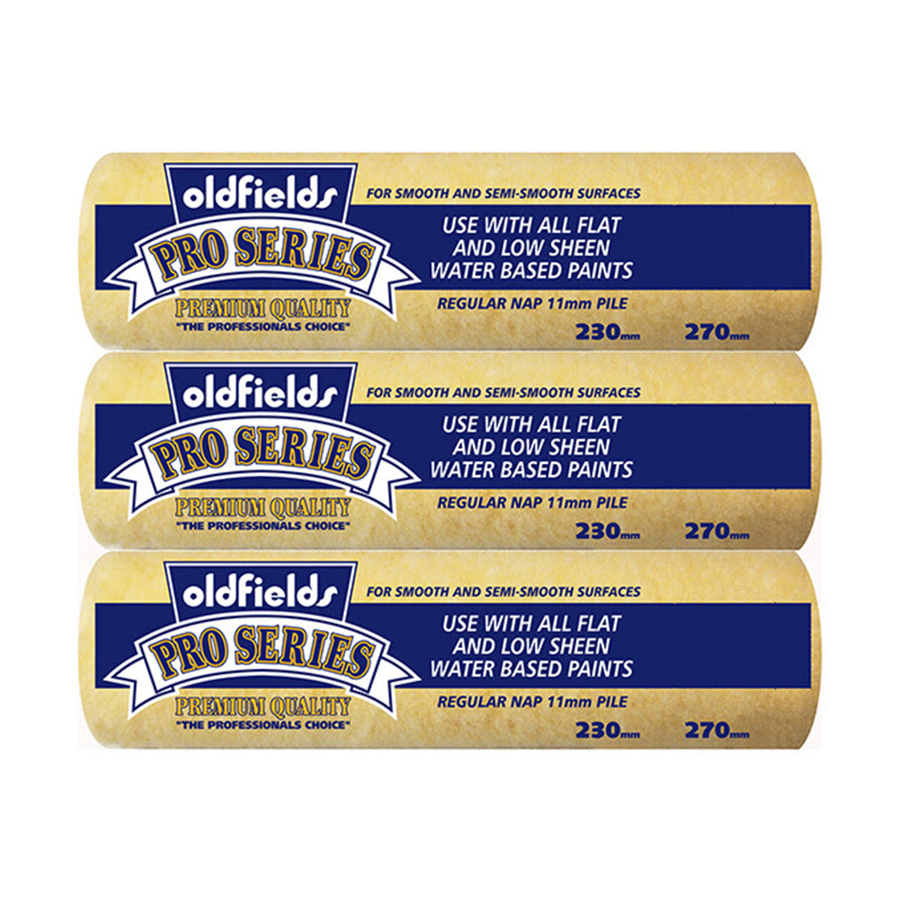 Oldfields PRO SERIES 3pack Roller Covers 270 mm Premium Quality