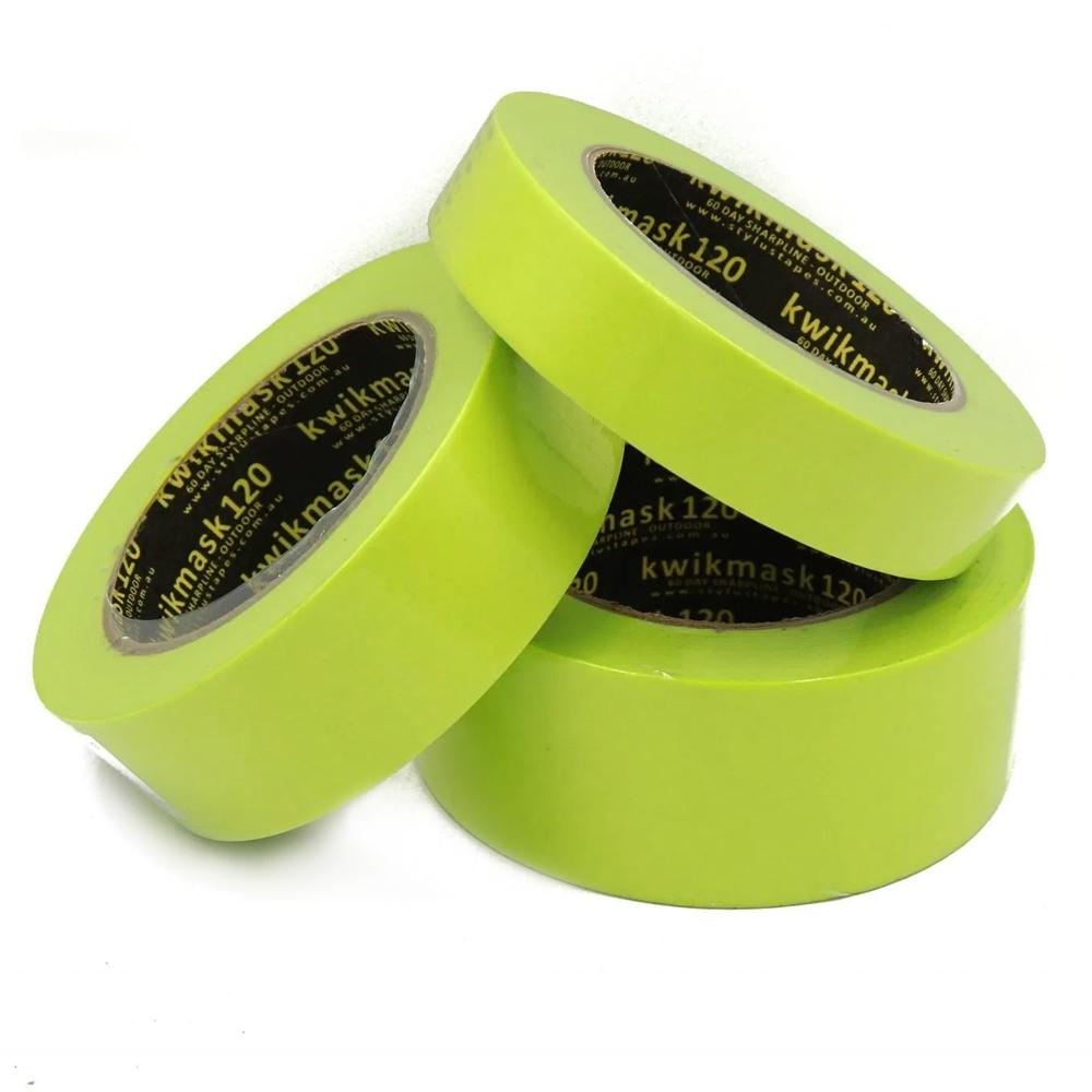 Kwikmask 120 Green 60 Days Sharp Line - Indoors & Outdoors Masking Tape