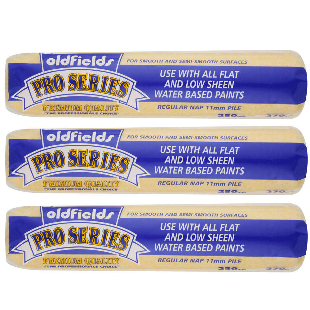 Oldfields Pro Series 270mm Roller Covers - Premium Quality - 36 Packs of 3 (108 Roller Covers) - Bulk Deal