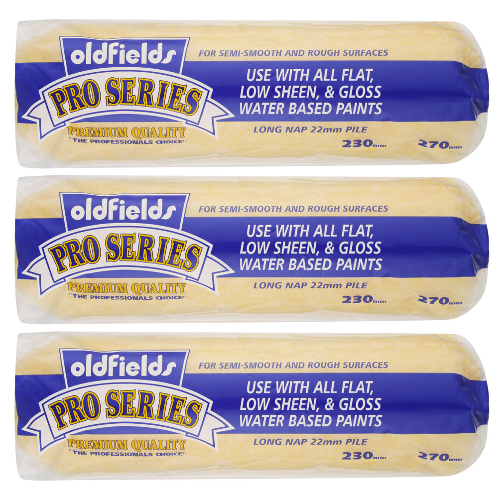 Oldfields Pro Series 270mm Roller Covers - Premium Quality - 36 Packs of 3 (108 Roller Covers) - Bulk Deal